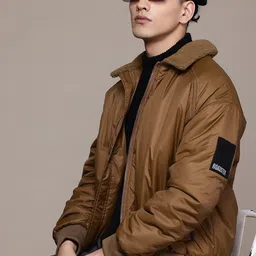 Roadster The Lifestyle Co. Fleece Detail Spread Collar Bomber Jacket-picture-27