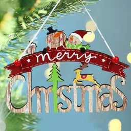 TIED RIBBONS Red & Beige Christmas Hanging Tag image 5