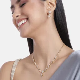 Estele Gold-Plated CZ Studded Jewellery Set-image-34