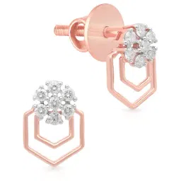 Malabar Gold and Diamonds 18k Rose Gold Stud Earrings-picture-11