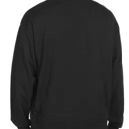 Calvin Klein Black Cotton Regular Fit Printed Sweatshirt image 2