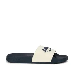 Adidas Men's ADILETTE SHOWER Cream & Navy Slides image 2
