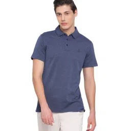 GANT Blue Textured Slim Fit T-Shirt image 1