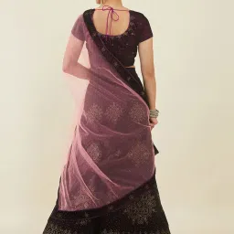 Soch Purple Embellished Unstitched Lehenga Choli Set With Dupatta image 2