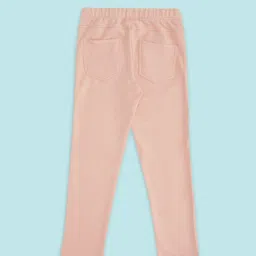 Pantaloons Junior Peach Cotton Regular Fit Jeggings image 2