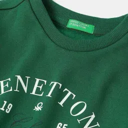 United Colors Of Benetton Green Regular Fit Printed Sweatshirt image 3