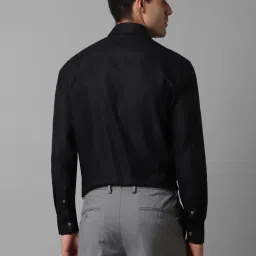 Luxure by Louis Philippe Jet Black Regular Fit Shirt image 2