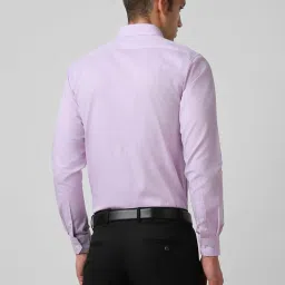 Van Heusen Lavender Cotton Regular Fit Shirt image 2