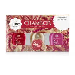 CHAMBOR Gel Effect Nail Lacquer Shiny Shades 0312 - Pack Of 3 image 2