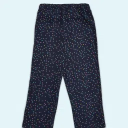 Pantaloons Junior Navy & Pink Cotton Printed Pajamas (Pack of 2) image 2