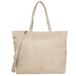 Lavie SANDRIA Beige Textured Medium Tote Handbag image 2