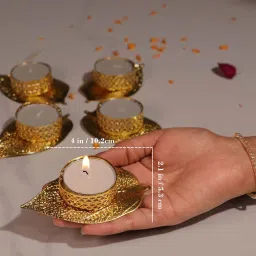 Art Street Multicolored MDF Candle Pack of 4 image 2