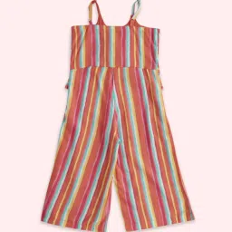 Pantaloons Junior Multicolor Cotton Striped Jumpsuit image 2