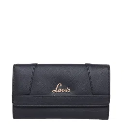 Lavie Black Textured Tri-Fold Wallet for Women image 2
