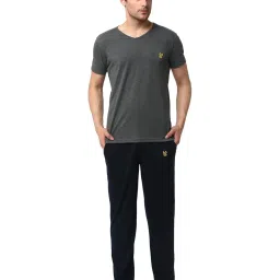 Vimal Jonney Grey & Black T-Shirt & Trackpants image 1