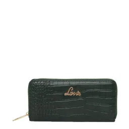 Lavie Green Textured Zip Around Wallet for Women image 2