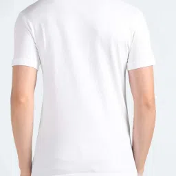Calvin Klein Jeans Bright White Cotton Slim Fit Logo Printed T-Shirt image 2