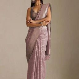 Soch Onion Pink Tussar Woven Design Saree With Unstitched Blouse Piece-picture-44