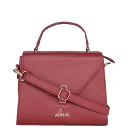 Lavie Gypsy Red Textured Medium Satchel Handbag image 2