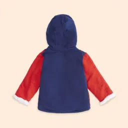 Pantaloons Baby Navy & Red Cotton Color Block Full Sleeves Sweatshirt image 2