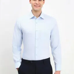 Allen Solly Blue Regular Fit Texture Shirt-picture-25