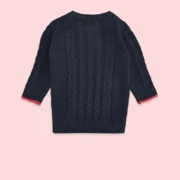 Pantaloons Baby Navy Printed Full Sleeves Sweater image 2