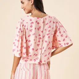 Akkriti by Pantaloons Blush Pink Printed Top image 2