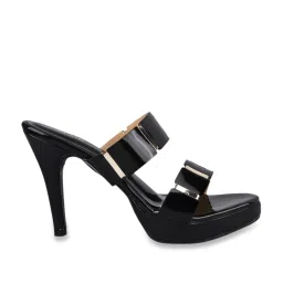 The White Pole Women's Black Casual Stilettos image 2