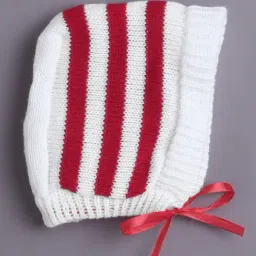 Bumzee Boys White & Maroon Regular Fit Sweater image 4