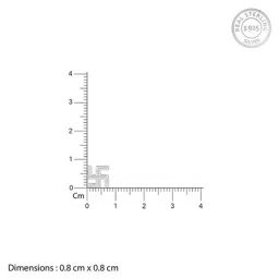 GIVA 925 Sterling Silver Swastik Stud for Men, Single image 5