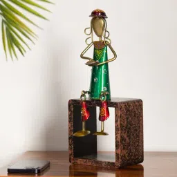 ExclusiveLane Multicolor Iron Thaalwala Handpainted Decorative Showpiece-picture-12