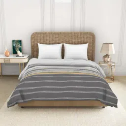 Spaces Adonia Grey Cotton 144 TC Double Quilt-picture-27