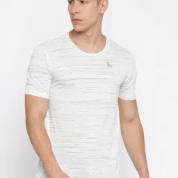 Masculino Latino White Cotton Regular Fit Striped T-Shirt-picture-23