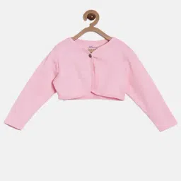 Kryptic Kids Pink Cotton Regular Fit Full Sleeves Shrug-image-49