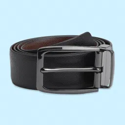 Byford by Pantaloons Black Leather Formal Belt for Men image 2