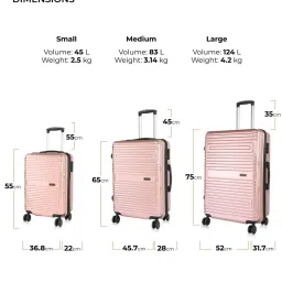 Nasher Miles Dalhousie Hard-Sided Polycarbonate Cabin  Rose Gold 20 inch |55cm Trolley Bag image 2