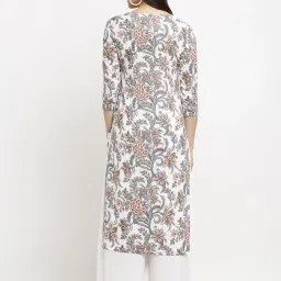 Rajnandini White Printed Straight Kurta image 2