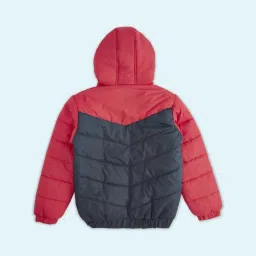 Pantaloons Junior Red & Blue Color Block Full Sleeves Jacket image 2