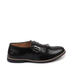 Fausto Men's Black Monk Shoes image 2