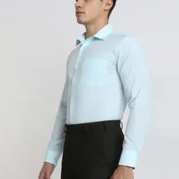 Park Avenue Blue Slim Fit Shirt image 3
