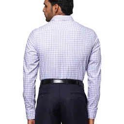 Park Avenue Violet & White Slim Fit Check Shirt image 2