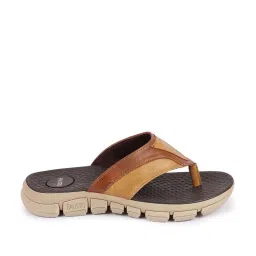 Fausto Men's Tan Thong Sandals image 2