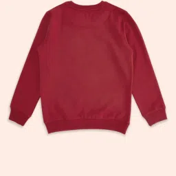 Pantaloons Junior Rust Cotton Printed Full Sleeves Sweatshirt image 2