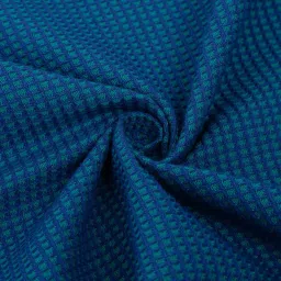 fabindia home Fabindia Turquoise & Blue Cotton Solid Hand Towel- Set of 1 image 4