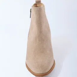 LUNA BLU by Westside Beige Suede Ankle Boots image 5