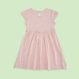 Pantaloons Junior Pink Cotton Regular Fit Dress image 2