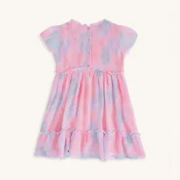 Pantaloons Junior Pink & Blue Cotton Over Dyed Dress image 2