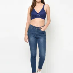 Da Intimo Blue Non Wired Non Padded Full Coverage Bra image 4