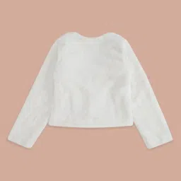 Pantaloons Junior White Regular Fit Full Sleeves Sweater image 2