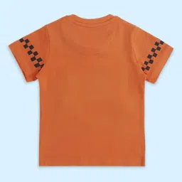 Pantaloons Baby Spicy Orange Cotton Printed T-Shirt image 2
